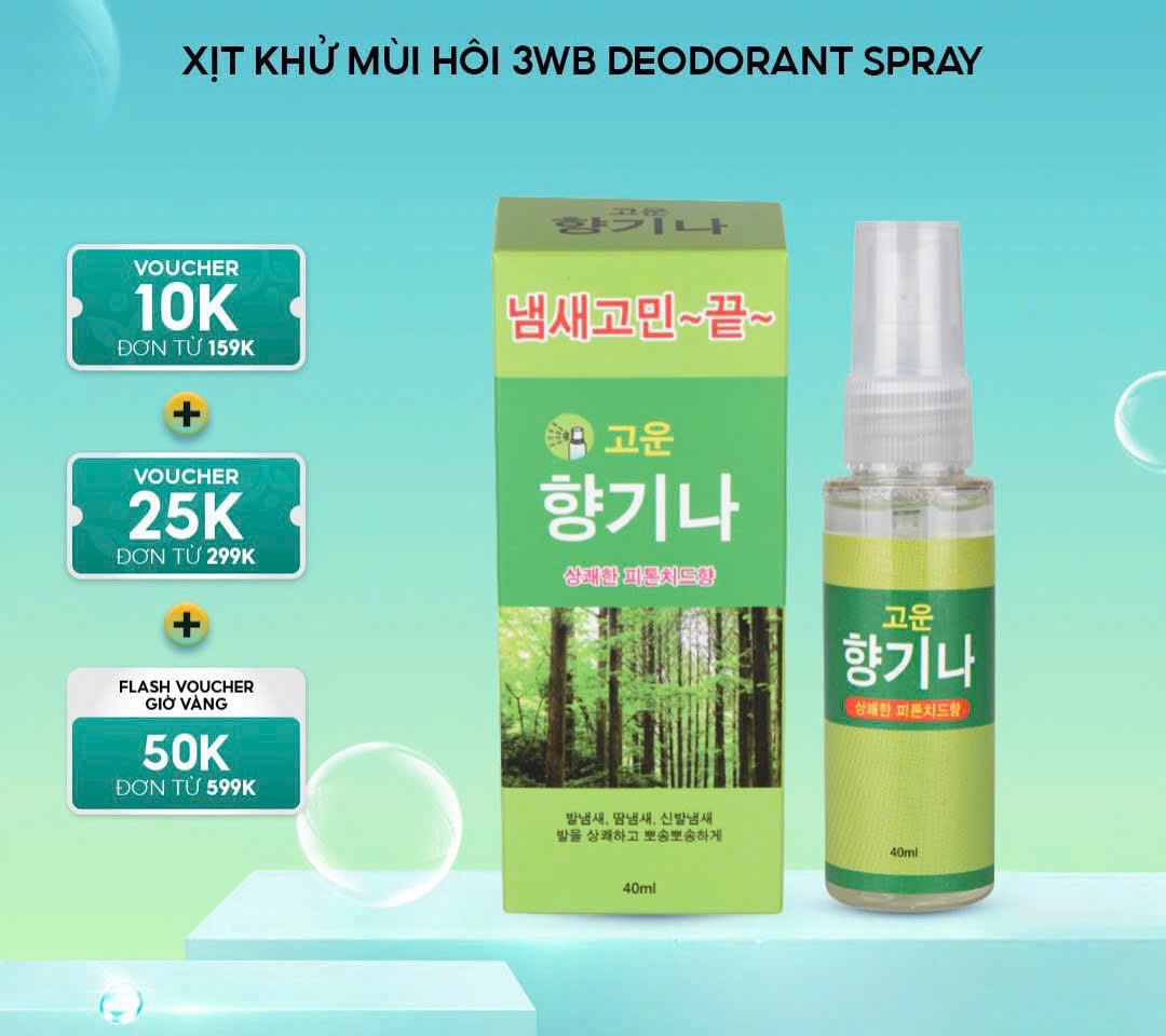XỊT KHỬ MÙI HÔI 3WB DEODORANR SPRAY